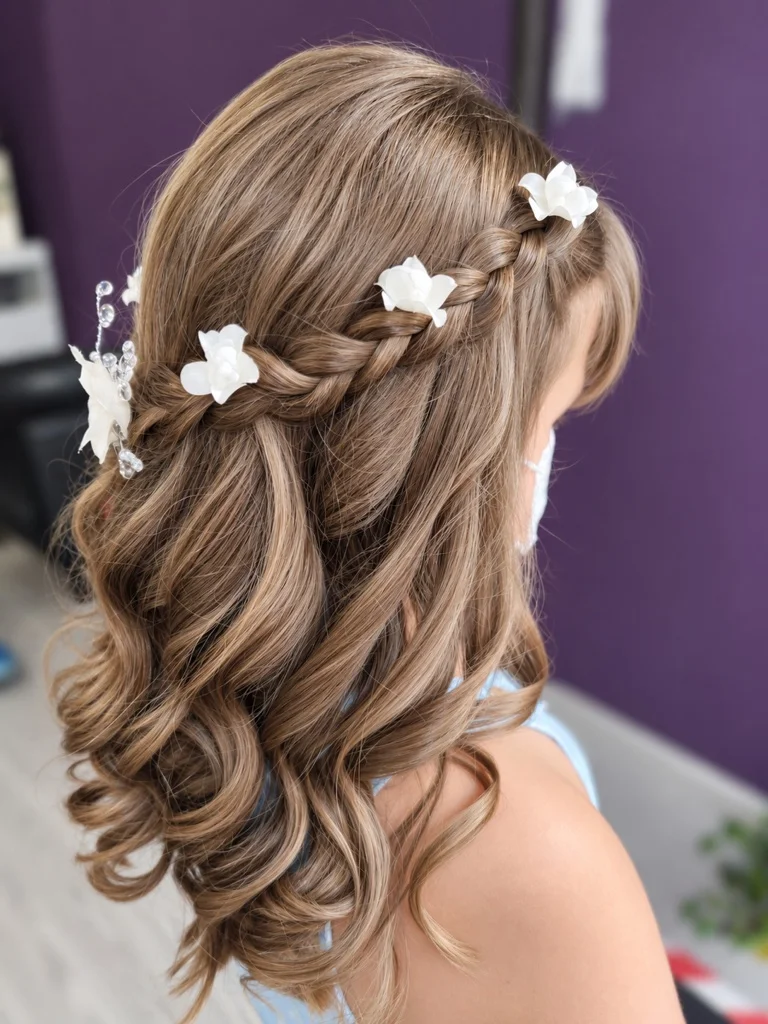 Recogido con flores para comunión