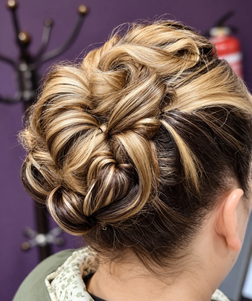 Recogido elegante con ondas para fiesta — Peluquería Ana Boiro